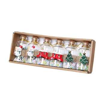 

6Pcs Creative Christmas Wishing Glass Bottle Christmas Decorations Pendants