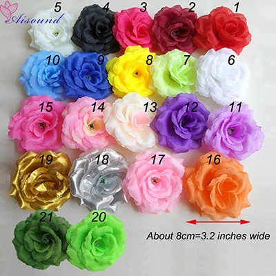 Colors by message Aisound, 50 шт., искусственные шелковые розы для свадьбы, сделай сам, цветочные принадлежности, декоративные цветы, венок, искусственные розы для украшения - Цвет: Colors by message