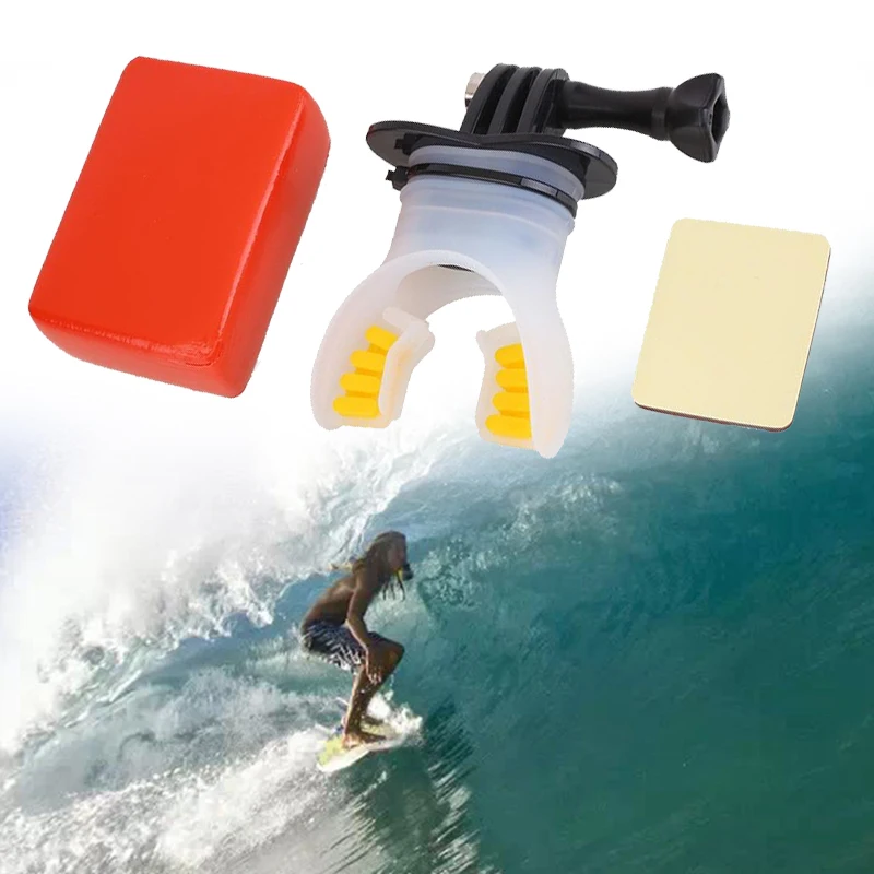 Серфинг Дайвинг укус мундштук рот крепление плавающий для камеры GoPro