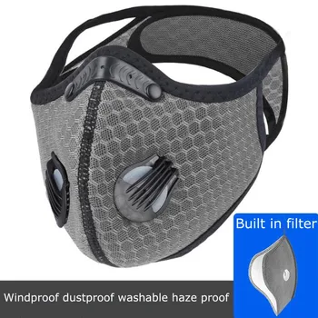 

Printed Breathable Reusable Mask Filter PM2.5 Air Filtration Mask With Filters Breath Mouth Face Mask mascarilla reutilizable