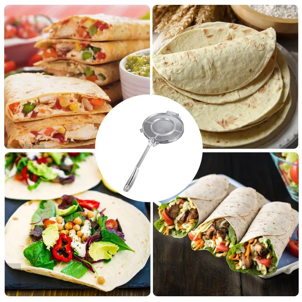 6 5 дюймов Tortilla Maker пресс Pan Heavy ресторанный коммерческий алюминиевый Pie инструмент