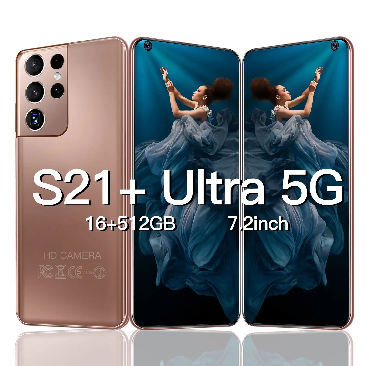 Смартфон глобальная версия S21 + Ultra 7 3 дюйма Android 6800 мАч 24 Мп 48 МП 16 ГБ 512