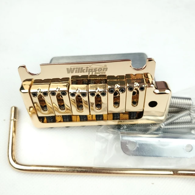 Wilkinson 2 포스트 포인트 골든 골드 더블 스윙 일렉트릭 기타 트레몰로 시스템 브릿지 strat and suhr Guitar WOV08