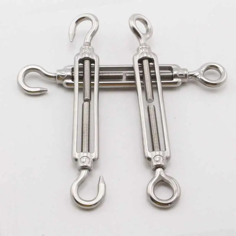 Chain rigging hooks 1Pcs M4 M5 M6 M8 M10 Stainless Steel 304 Adjust Chain Rigging Hooks & Eye Turnbuckle Wire Rope Tension Device Line Oc Oo Cc Type