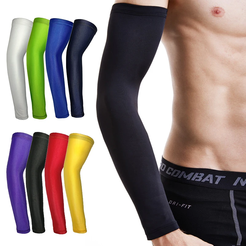 WorthWhile-Manga de compresión para brazo deportivo, calentador de brazo para baloncesto, ciclismo, bandas de protección solar UV para correr, voleibol, Verano