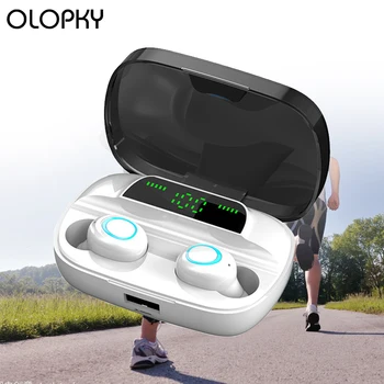 

TWS In-Ear Earbud Headphones 5.0 Bluetooth Earphone 3500mAh LED Digital Display Fone Dynamic Bass Sound Waterproof Sport Headset