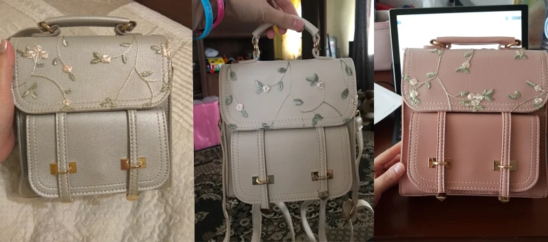 Милый рюкзак с цветочной вышивкой для девочек, Модный женский рюкзак, женские сумки через плечо, школьный рюкзак в консервативном стиле для подростков