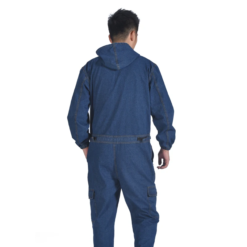 데님 작업 청바지 Coverall 작업복 데님 작업복 남성 여성 정비공 공장 용접 정장 작업복