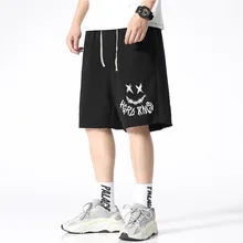 Pantalones cortos deportivos para hombre, ropa deportiva informal, Capris, tendencia de Fitness, pantalones de baloncesto sueltos y delgados para la playa, ropa de gimnasio, LUXURI, M 3xl