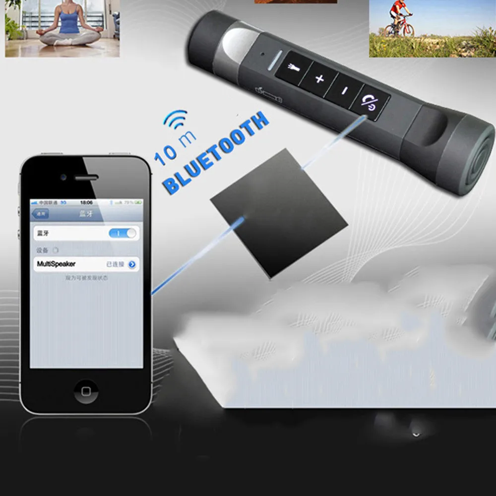 Басовый звуковой эффект Bluetooth динамик s Открытый фонарик Фонарь Bluetooth динамик внешний аккумулятор fm-радио для велосипедов велосипеды zz6