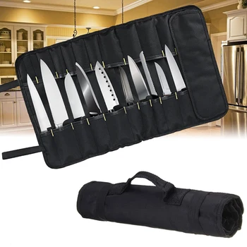 

Chef Knife Bag Roll Bag Carry Case Bag Kitchen Cooking Portable Durable Storage 22 Pockets