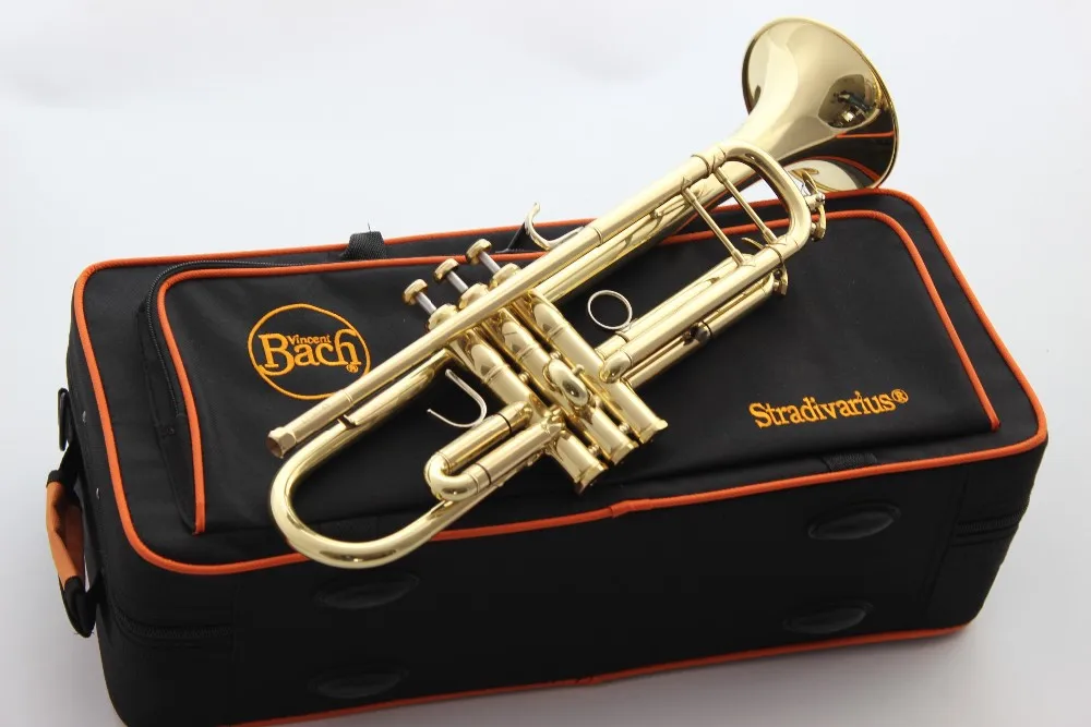 Музыка Fancier клуб Профессиональный Bb Труба LT180-43 золотой лак музыкальный инструмент LT18043 с Чехол мундштук