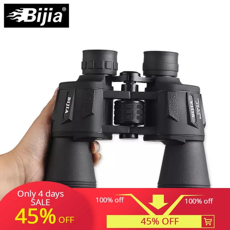 BIJIA 20x50 BARK7 Бинокль Профессиональный jumelles телескоп бинокулярный для кемпинга охоты помехи спортивные telescop Пешие прогулки инструменты