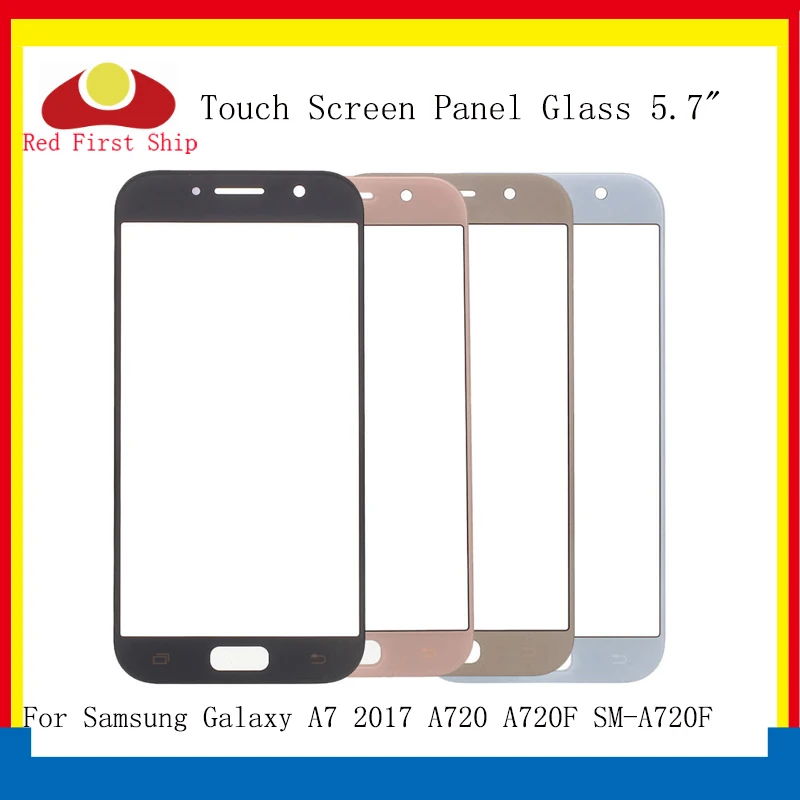 10 шт./лот сенсорный экран для Samsung Galaxy A7 2017 A720 A720F сенсорная панель внешнее стекло