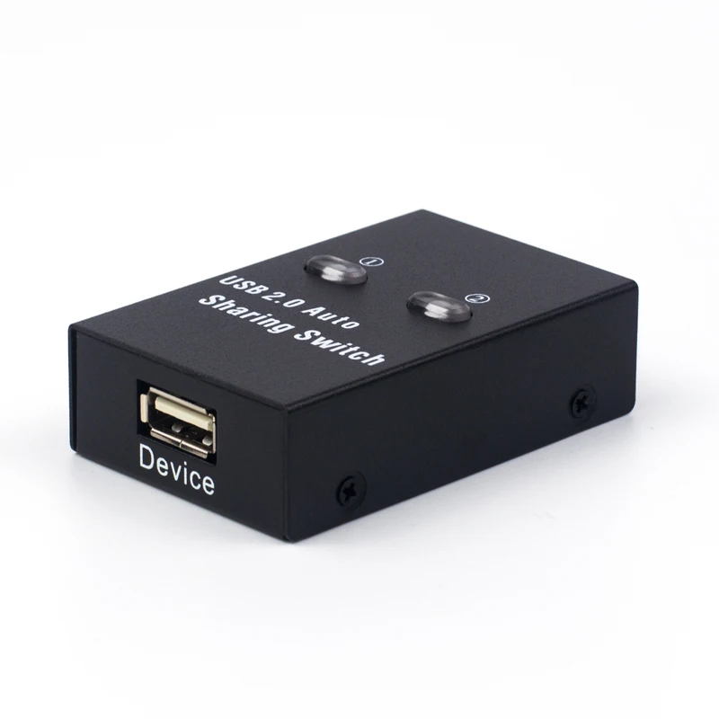 2 Ports USB KVM Switch Splitter Usb2.0 Hub Two Computer Peripherals  Sharing  Printer Mouse Office Home Use
