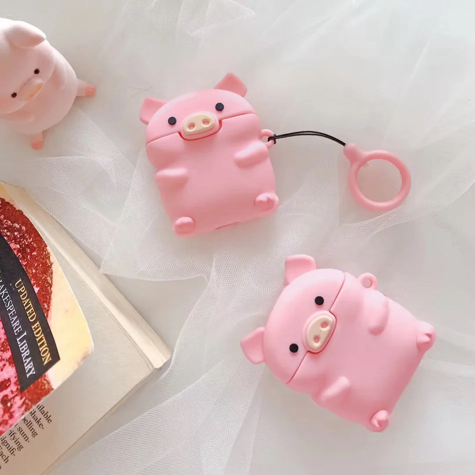 

Cartoon Cow Earphone Case for Airpods 2 Case Silicone Lion Cute Tongue Cover for Apple Air Pods Case Slippers Duck For Earpods