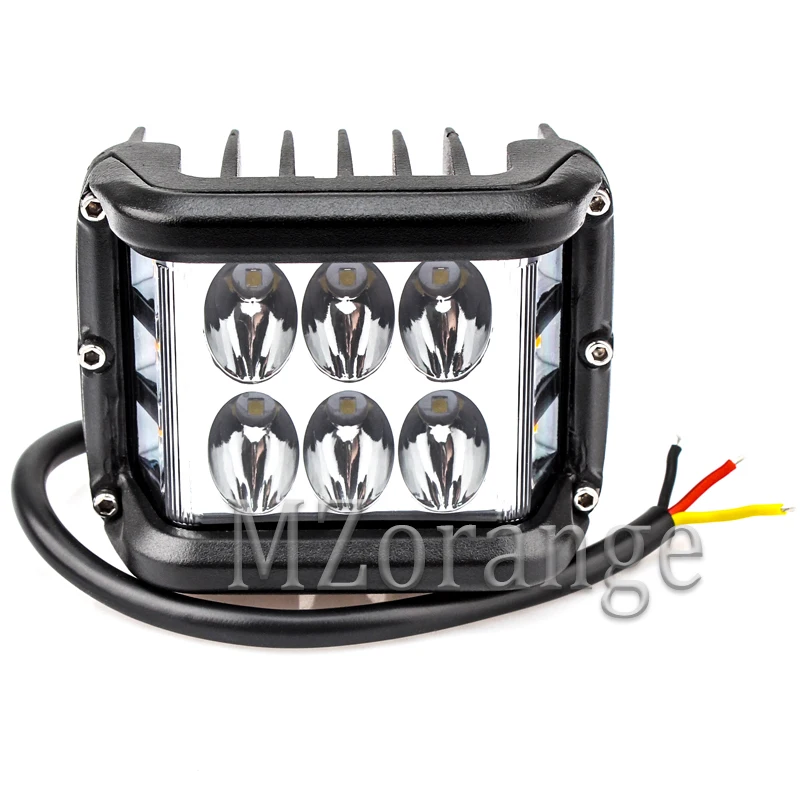 MIZIAUTO 4 дюйма 3 боковые шутер светодиодный свет работы 60W 12V 24V рабочий свет для вождения по бездорожью Лодка автомобиль тягач 4x4 внедорожник ATV