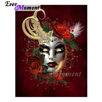 

Ever Moment Diamond Painting Woman Mask Picture Of Rhinestone 5D DIY Decoration For Home Diamond Embroidery Full Square 3F2030