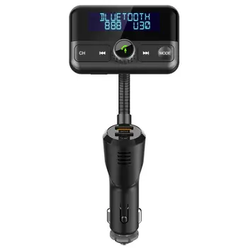 

Bt75S 1.8 Inch Display Screen Qc3.0 Fasting Car Charge Fm Transmitter Car Bluetooth Handsfree Car Kit Aux Wireless Audio Play