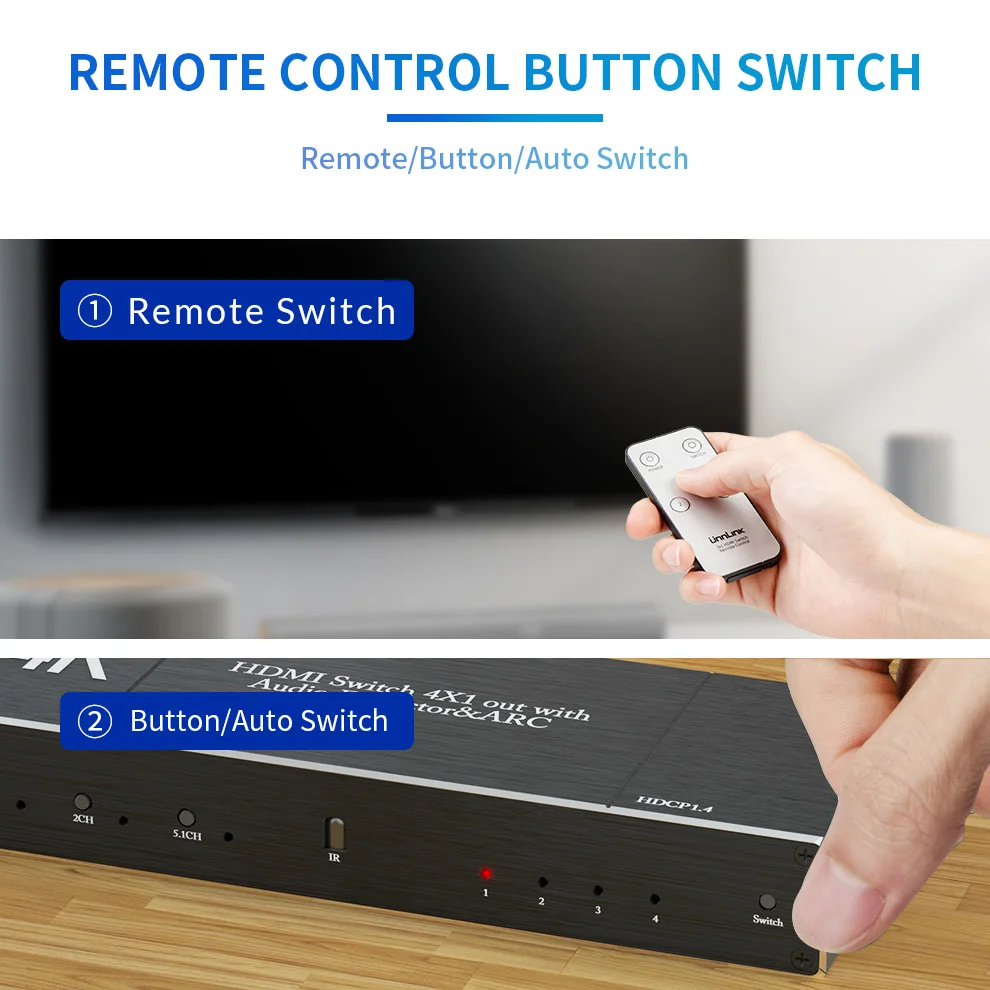 4 в 1 выход HDMI переключатель 2 0 4k HDR HDCP HD 1080P порта сплиттер адаптер Пульт