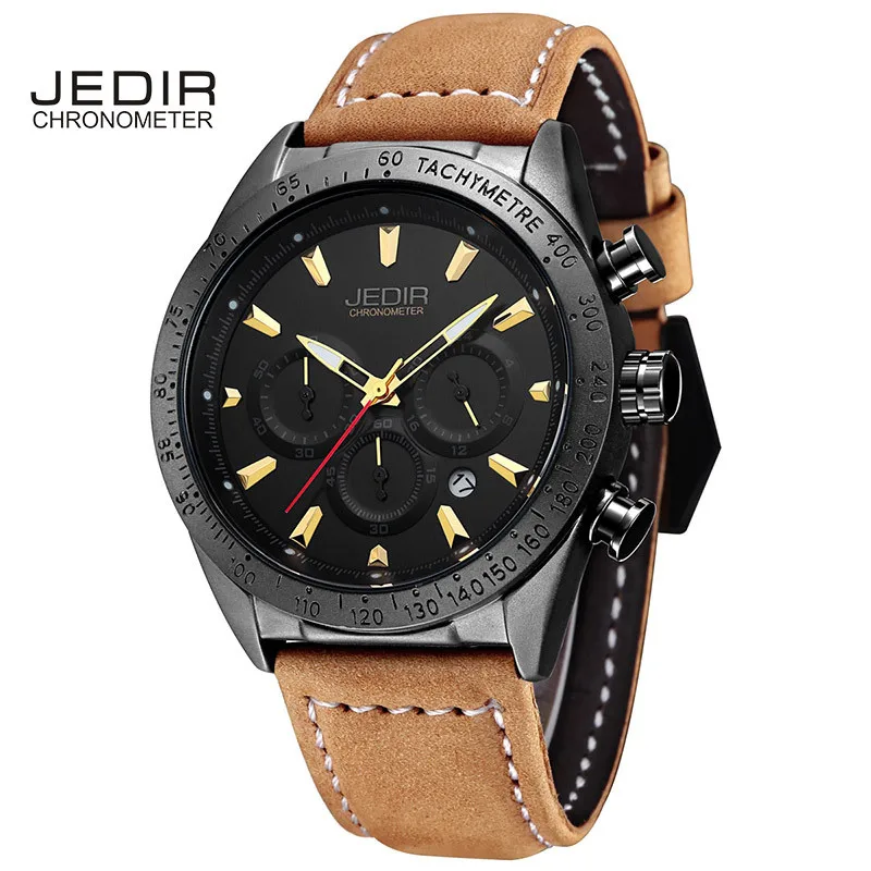 

Ji Deere Hot Sales-Brand Casual Fashion MEN'S Quartz Watch Multi-functional Dial Calendar Display Watch