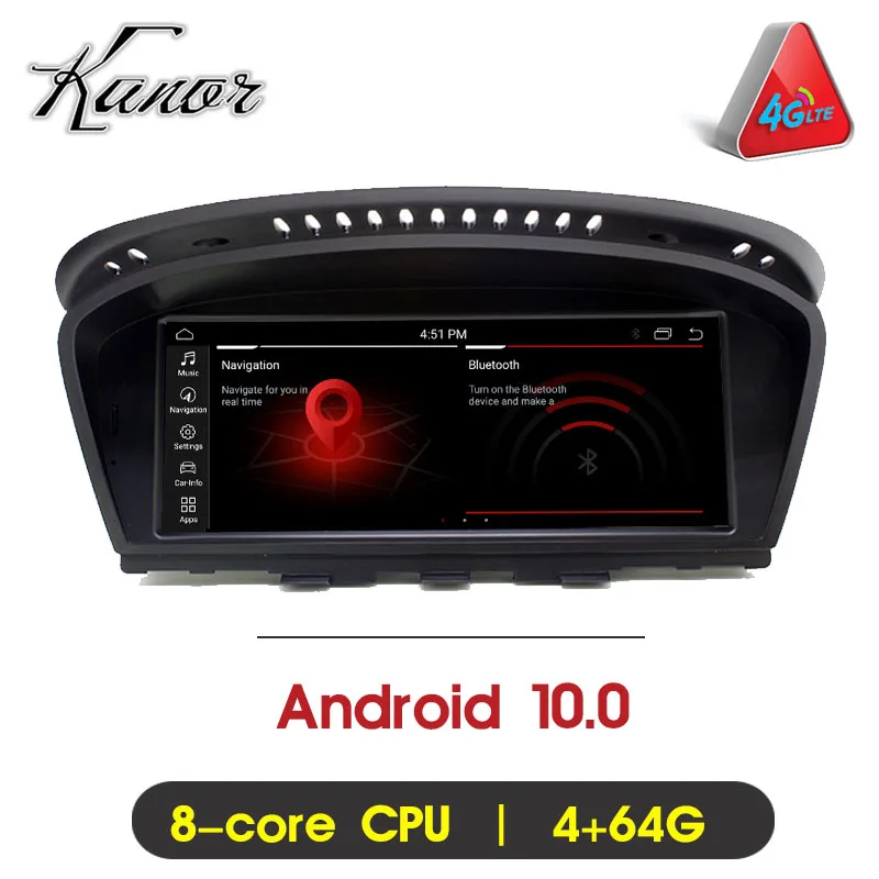Автомобильный мультимедийный плеер Kanor 8 дюйма Android 10 ядер 4 ГБ 64 Автомагнитола для