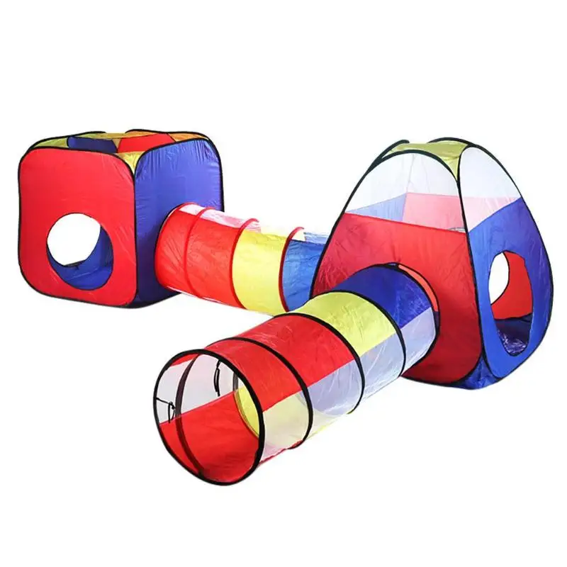 4 шт./лот складная детская палатка Типи ребенка ползать туннель детская палатка Playtent детская игровая надувная бассейн с шариками детские игрушки - Цвет: WJ0052