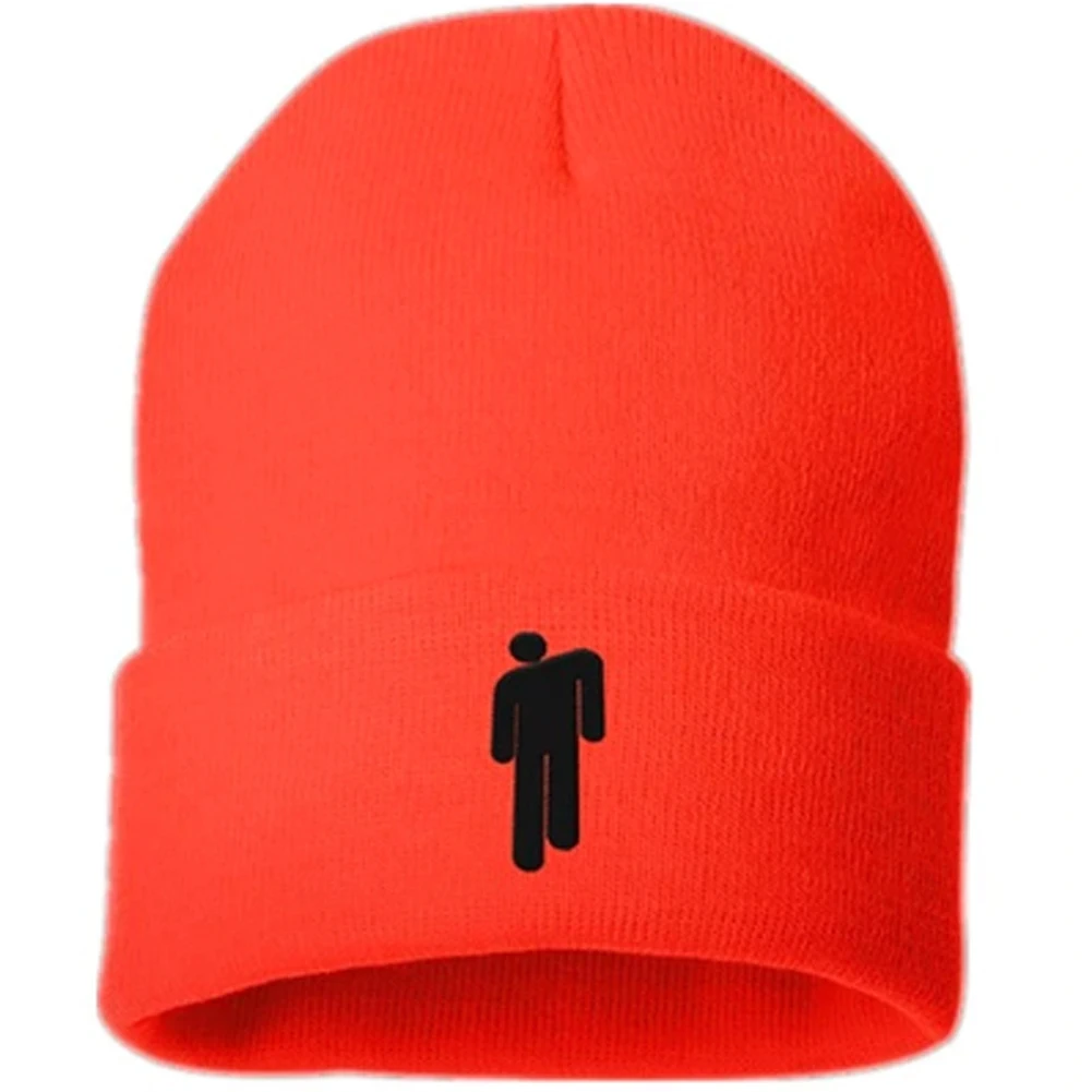 Горячая Billie Eilish Beanie Женская и Мужская 5 цветов унисекс Stickman вязаная шапка капот вязаная шапка мешковатая удлиненная шапка зимняя шапка