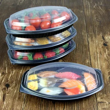 

yang rui Disposable PP Plastic Environmentally Friendly Snack Box Take-out Refrigerator Preservation Ellipse Small Can Microwave