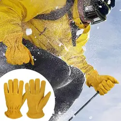 Autumn 1 Pair Great Comfortable Pure Color Winter Mittens Wear-resistant Work Gloves Warm   for Outdoor