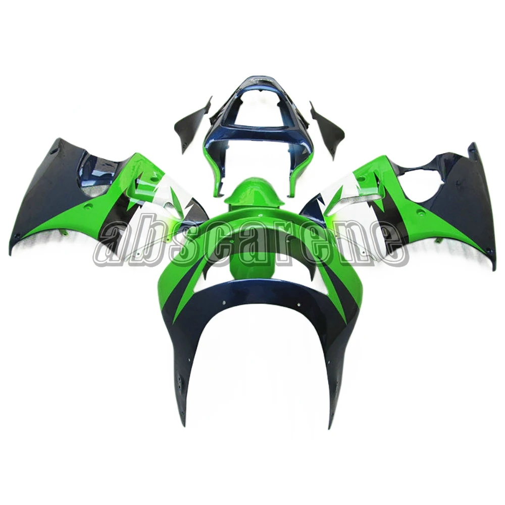 Полный комплект обтекателя для Kawasaki ZX6R ZX-6R 1998 1999 98 99 ABS Пластик электронный атомайзер блеск зеленый черные белые обтекатели