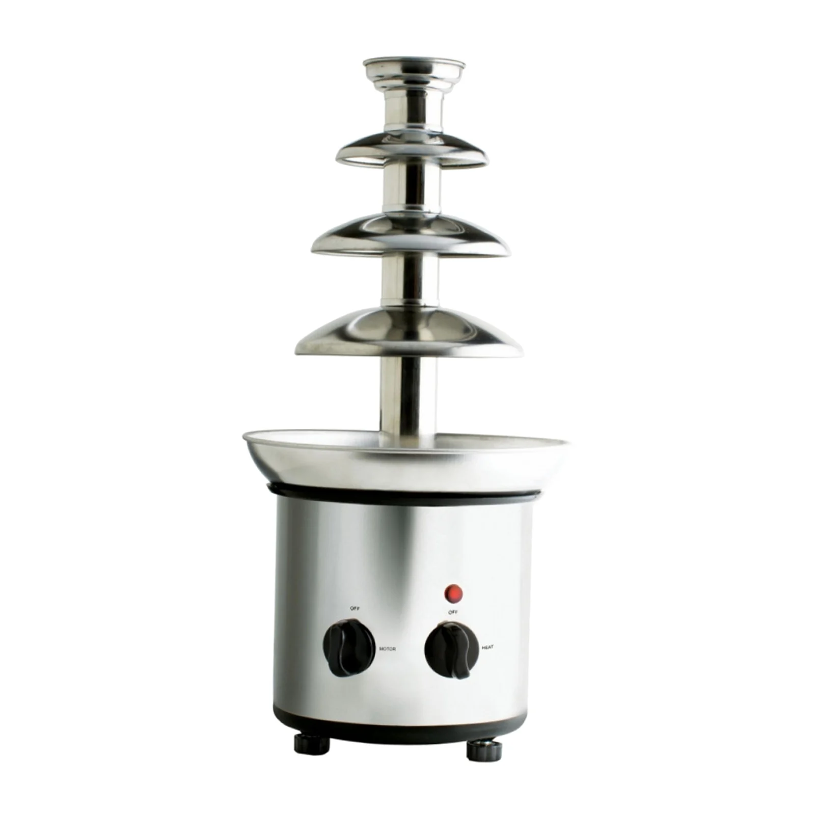 35Ounce Stainless Steel Pot 4Pound Capacity Electric Chocolate Fondue Fountain 17.7in Tall For Nacho Cheese BBQ Sauce Great Gift
