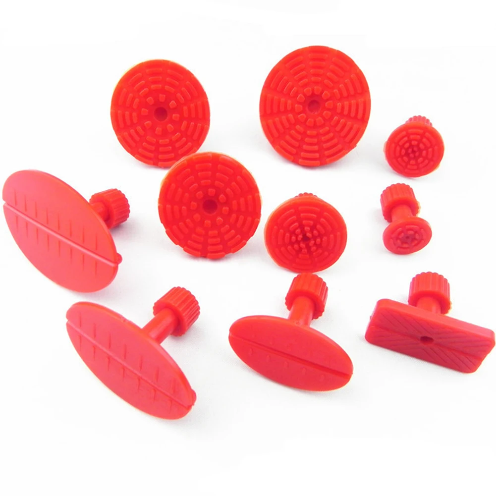 

10pcs/set Puller Tabs Hail Damage Durable Auto Paintless Suction Cup Glue Dent Repair Hand Portable Car Body Removal Tool