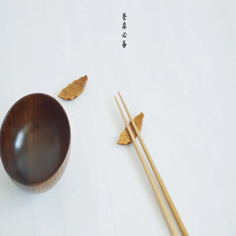 1 шт. деревянный держатель для палочек в форме листа подставка для ножей подставка для ложек подставка для китайских палочек японская рамка Искусство ремесло ужин кухонная посуда