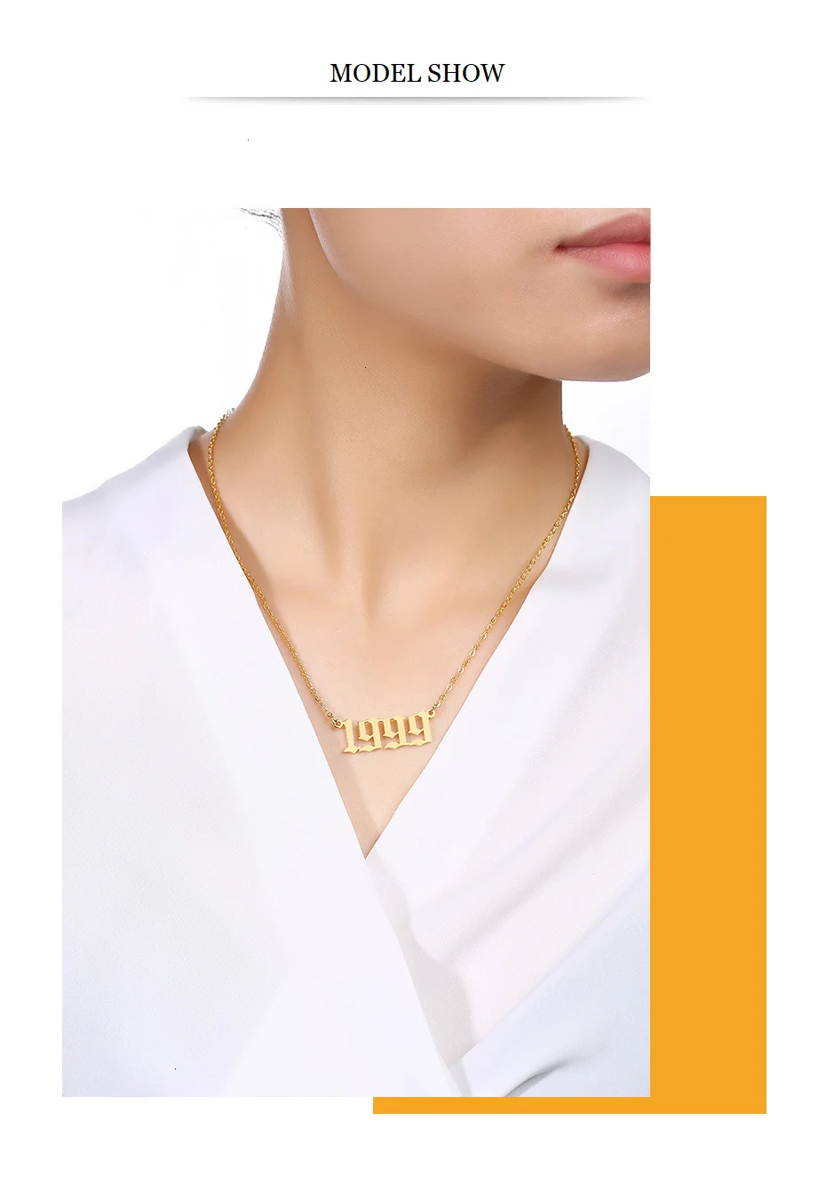 Vnox нержавеющая сталь рождения год ожерелье для женщин серебряный золотой тон чокер BFF на заказ подарок на день рождения на годовщину регулируемый