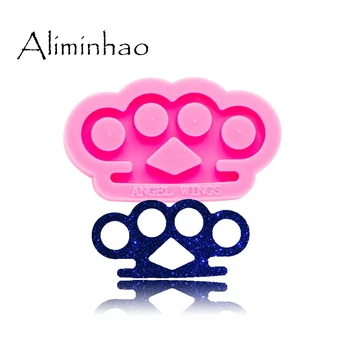 

DY0268 Shiny Mini brass knuckles shape mold Silicone Molds DIY epoxy mould keychains Mould