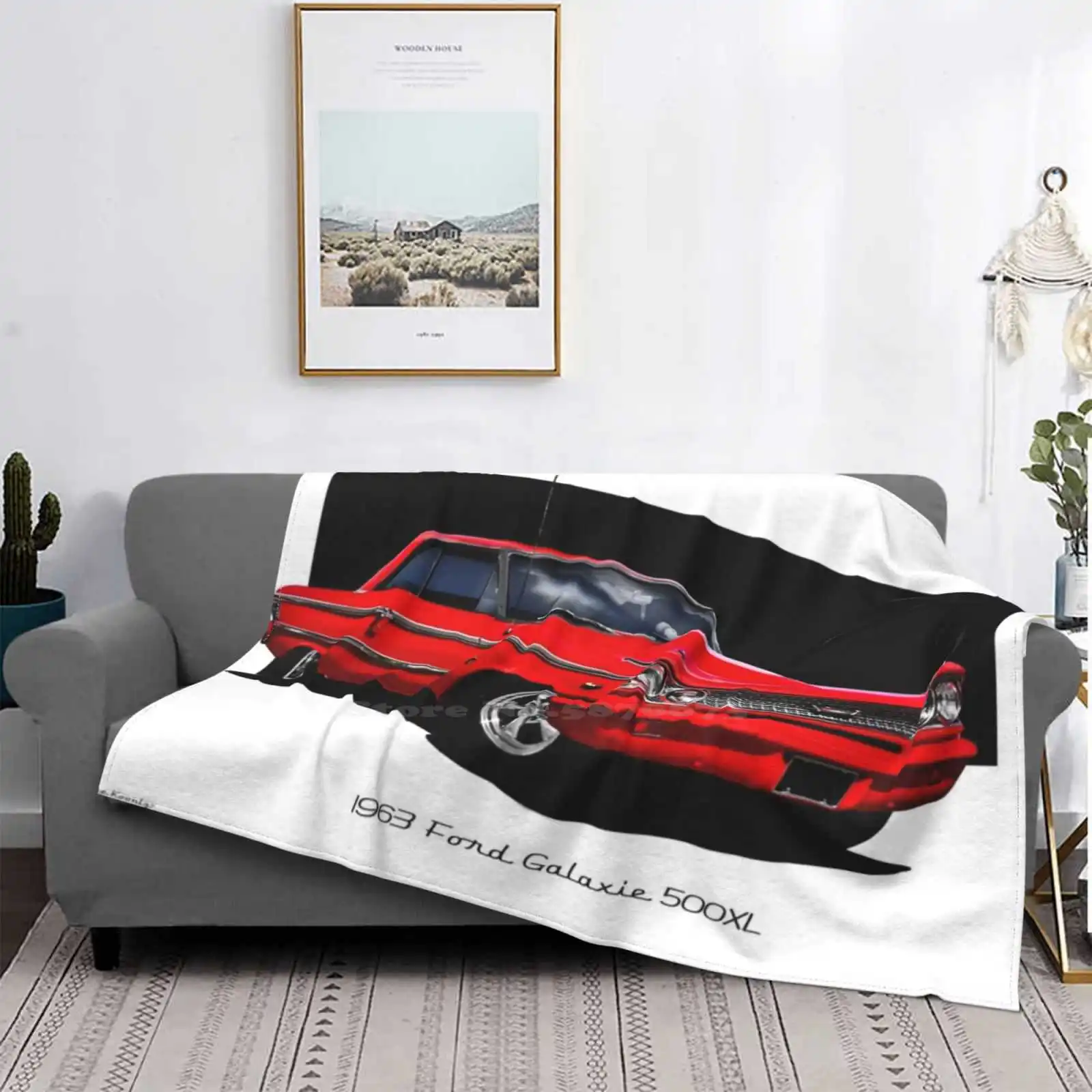 1963 Galaxie 500Xl Aria Condizionata Coperta Morbida 1963 Galaxie 500Xl Galaxie Fairlane Ruote Personalizzate Cofano Scoop Auto Rossa