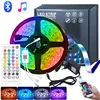 Nuevo controlador Bluetooth + música 5050 Led tira 5M 10M 2835 LED tira de luz led cinta 15M 20M RGB led diodo adaptador de potencia cónico ► Foto 1/6