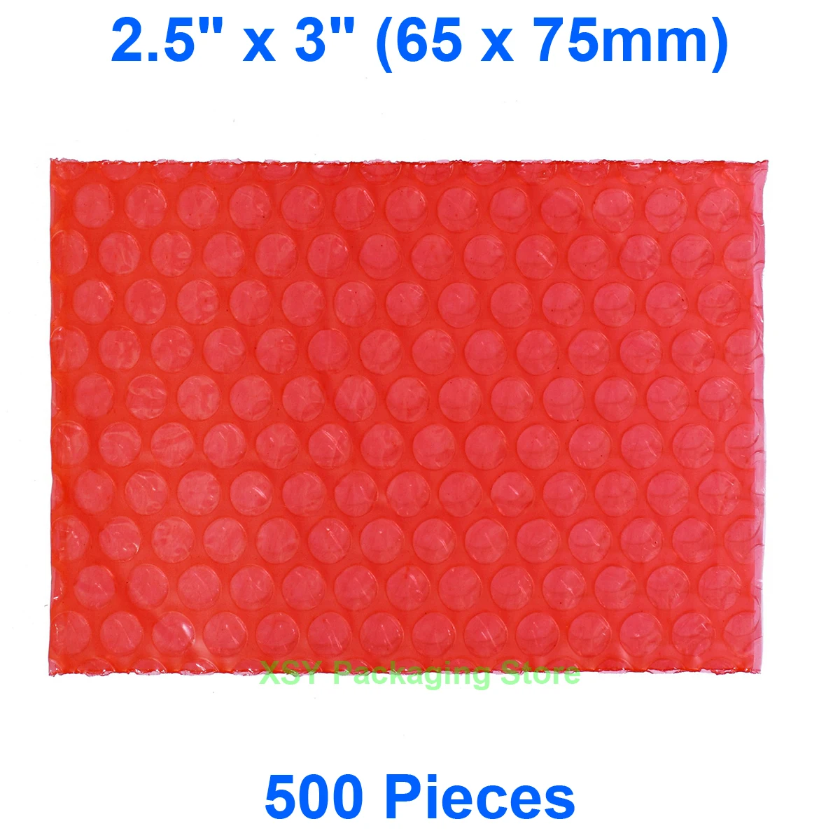 500 штук 2,5 "x 3" (65x75 мм) красные антистатические Пузырьковые пакеты Электронная Упаковка изделия Пластиковые Поли Конверты Пакет мешков