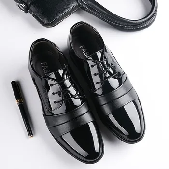 

Men's formal shoes spring and autumn fashion men's business casual derby shoes wedding banquet men's formal shoes