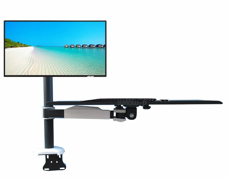 1"-27" монитор sit-stand рабочая станция настенное крепление с длинной клавиатурой лоток пластина подставка Монитор Кронштейн полка