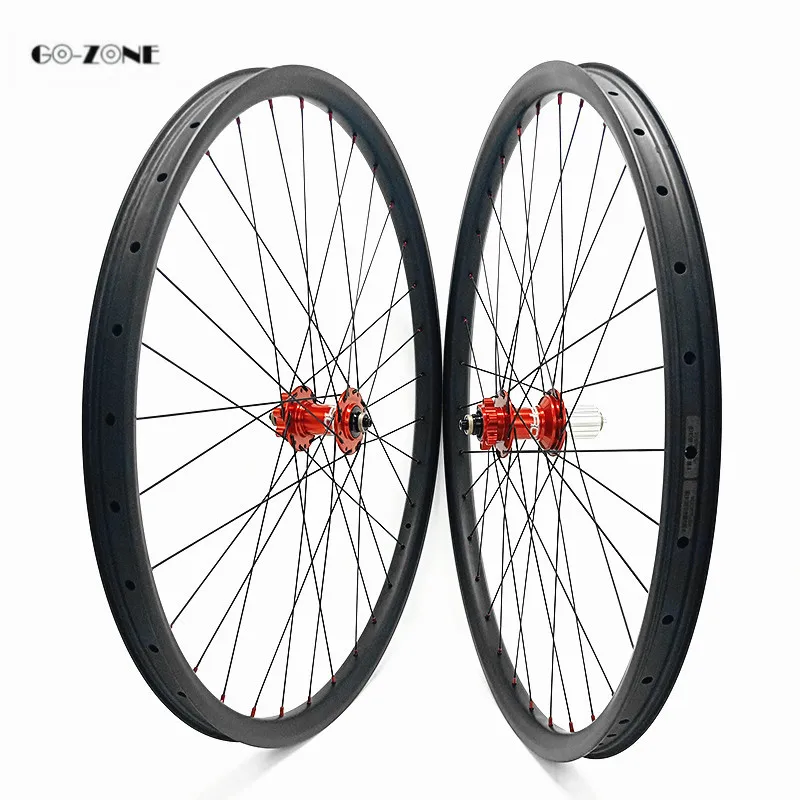 Perfect mtb 27.5 wheels asymmetric 33.5x25mm tubeless bike wheel HOPE 4 boost 110x15 148x12 /thru axle carbon disc wheelset pillar 1420 4