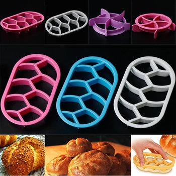 

2pcs DIY Bread Stamping Round Oval Set Bread Molds Pastry Cutter Dough Cookie Press Mould Kitchen Tool
