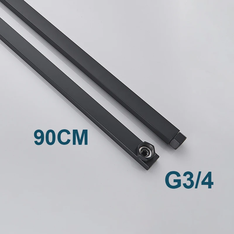 Multiple Colour Square Shower Faucet Extension Tube 90cm Length Side Interface and The Following Interface Two Options