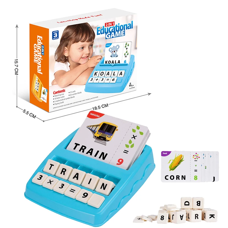 Kids Matching Letter Games Educational Toys Vocabulary Cards Spelling Words Mathematics Learning Early Education Language Toys 5