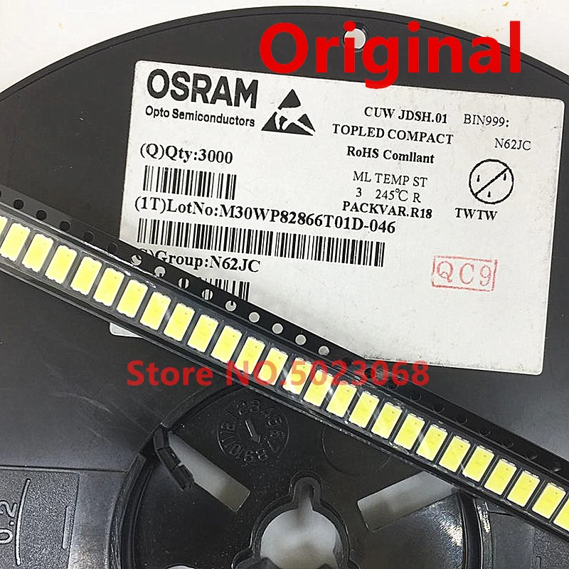 

Original OSRAM 5630 3V SMD LED Diode 50pcs Cold White Plcc-4 0.5W For TV Application Led Lamp Beads Repair