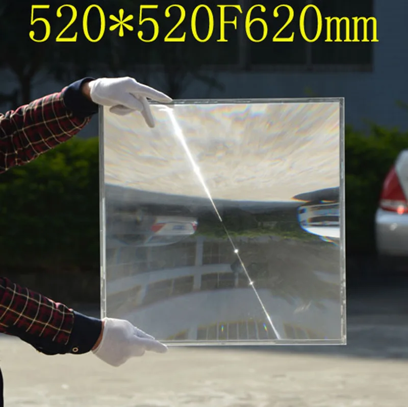 500mm 520mm Large Round PMMA Plastic Solar Energy Fresnel Lens Big