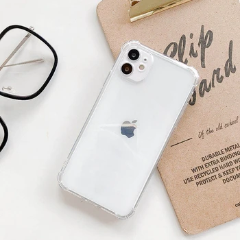 

50pcs/lot Drop-proof and Transparent Phone Case For Etui iPhone 12 11 Pro Max SE 2020 5 6 7 8 Plus X XR XS Max Soft Back Cover