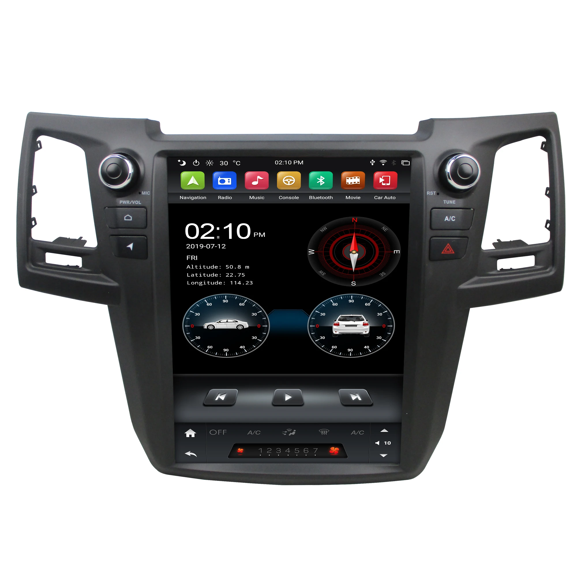 KLYDE высокое качество Восьмиядерный android 9,0 автомобильный аудио с gps для Fortuner 2004- автомобильный мультимедийный плеер