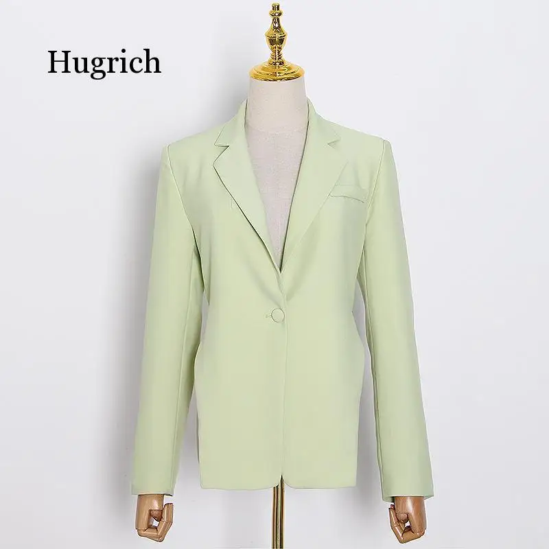 Blazer for Women Notched Collar Long Sleeve Backless Sequined Chains Designer Coats Female 2021 Fashion New Tide